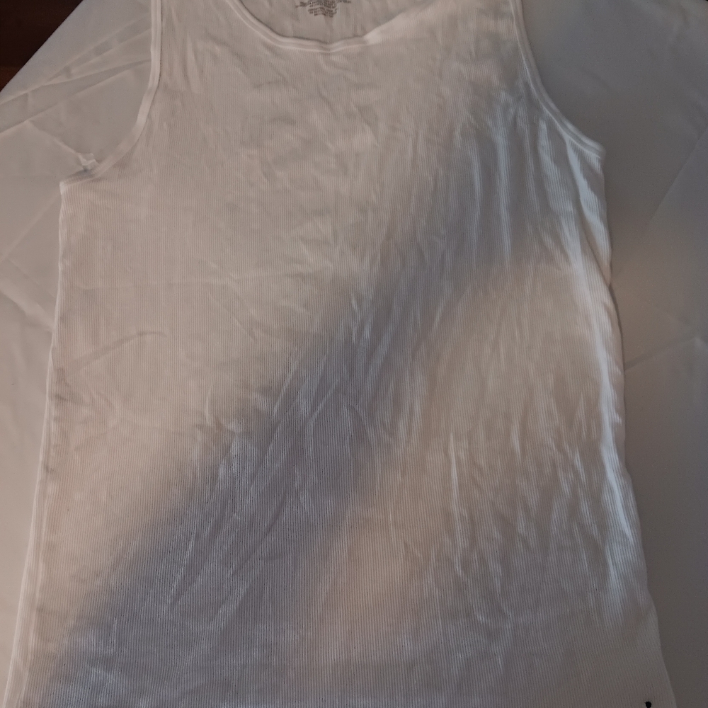 Jordan White Ribbed Tank Top